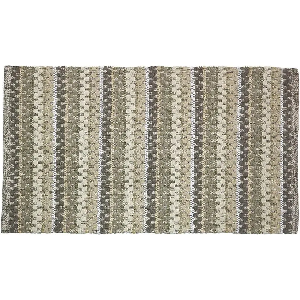 Beige Traditional Pattern Handwoven Cotton Area Rug (20 x 32) Inches