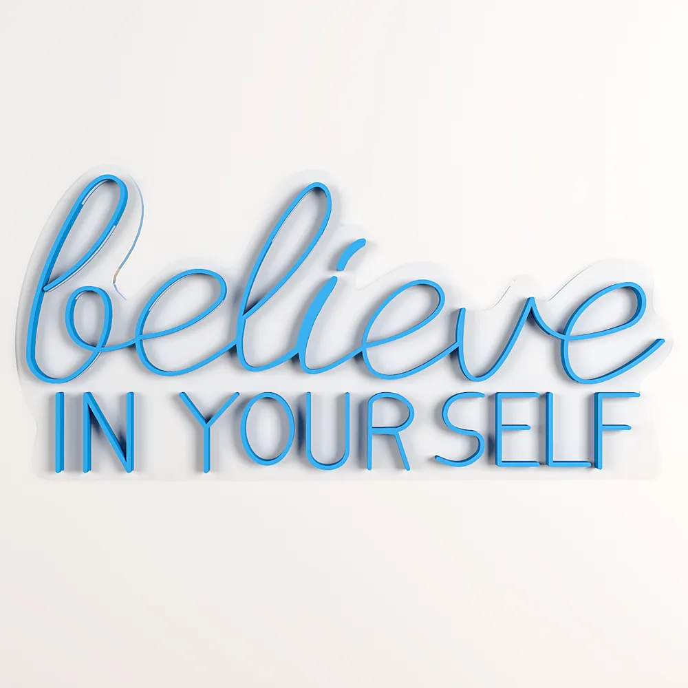Believe In yourself LED Neon Light (Available in Multiple Colors) Yellow