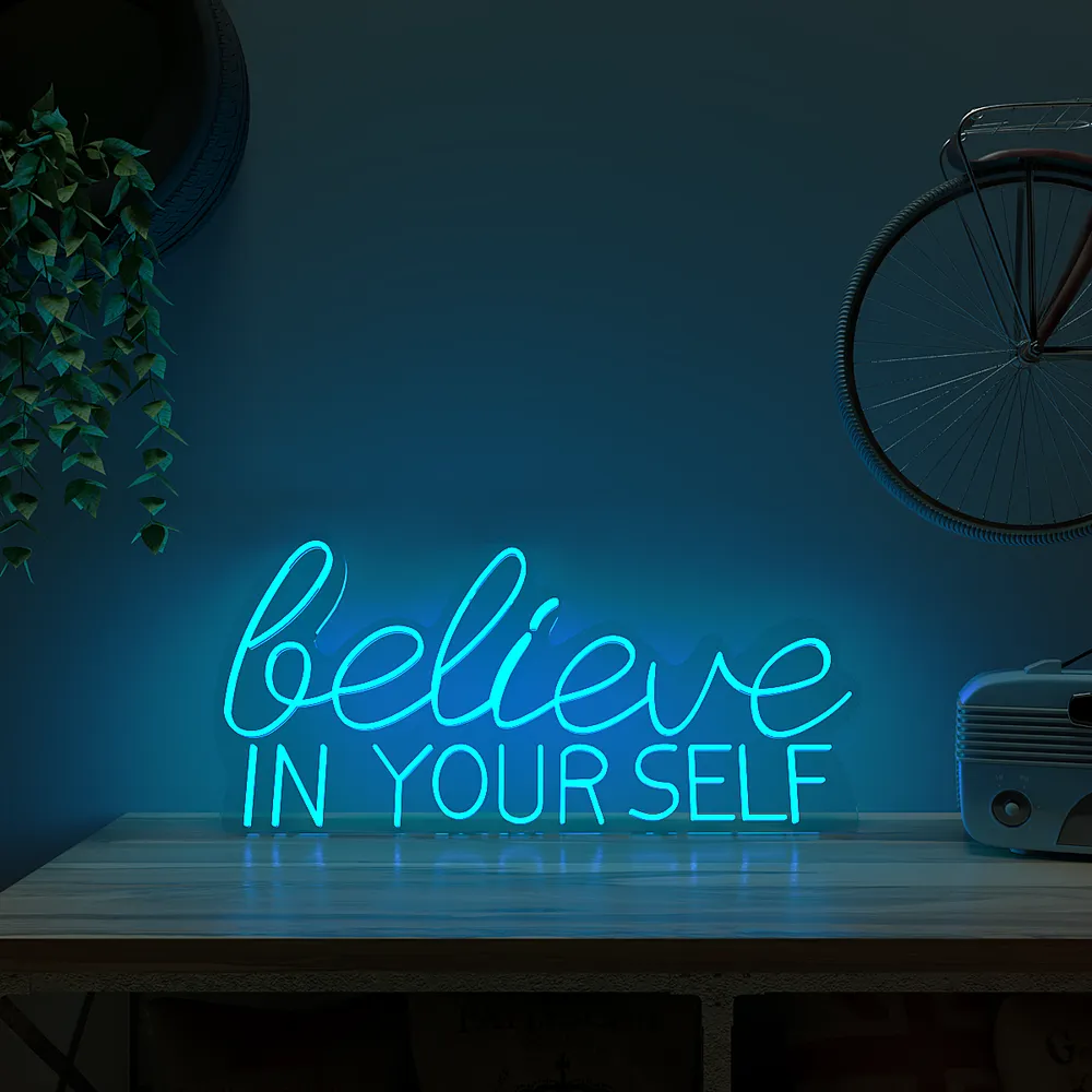 Believe In yourself LED Neon Light (Available in Multiple Colors) Yellow