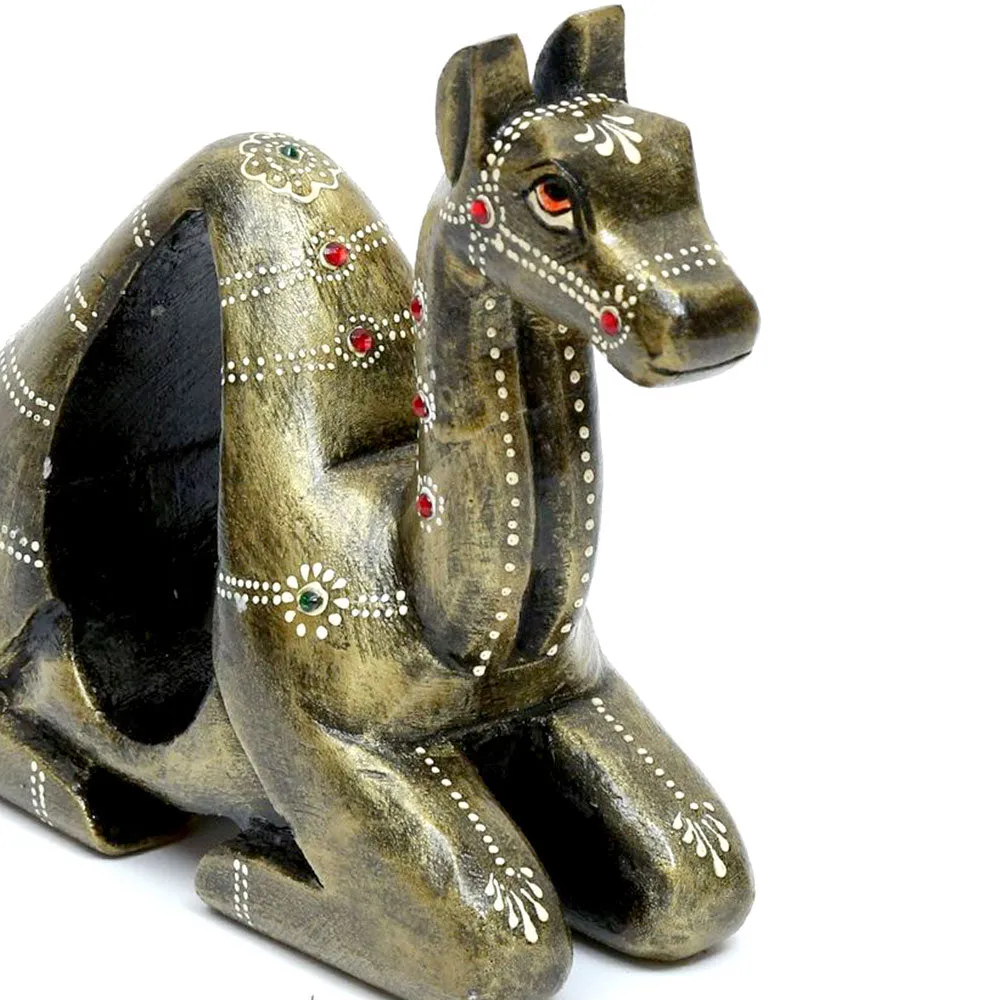 Bell Encarved In Camel Artistic Animal Figurine / Showpiece