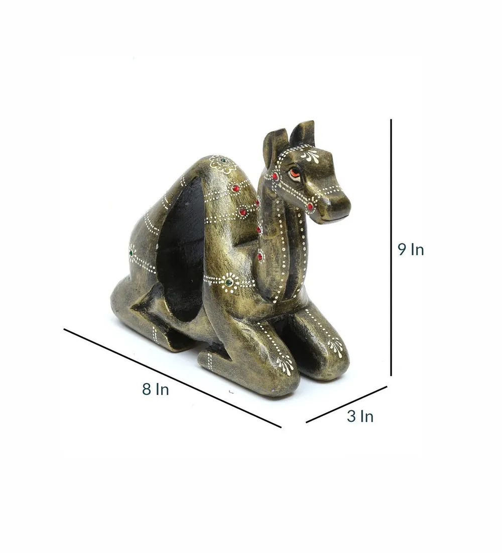 Bell Encarved In Camel Artistic Animal Figurine / Showpiece