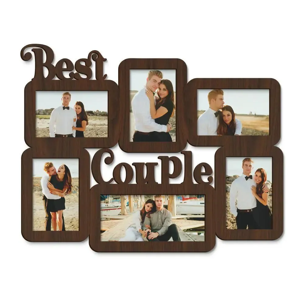 Best Couple Hanging Photo Frame in Walnut Finish Regular