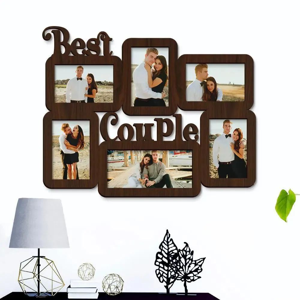Best Couple Hanging Photo Frame in Walnut Finish Regular