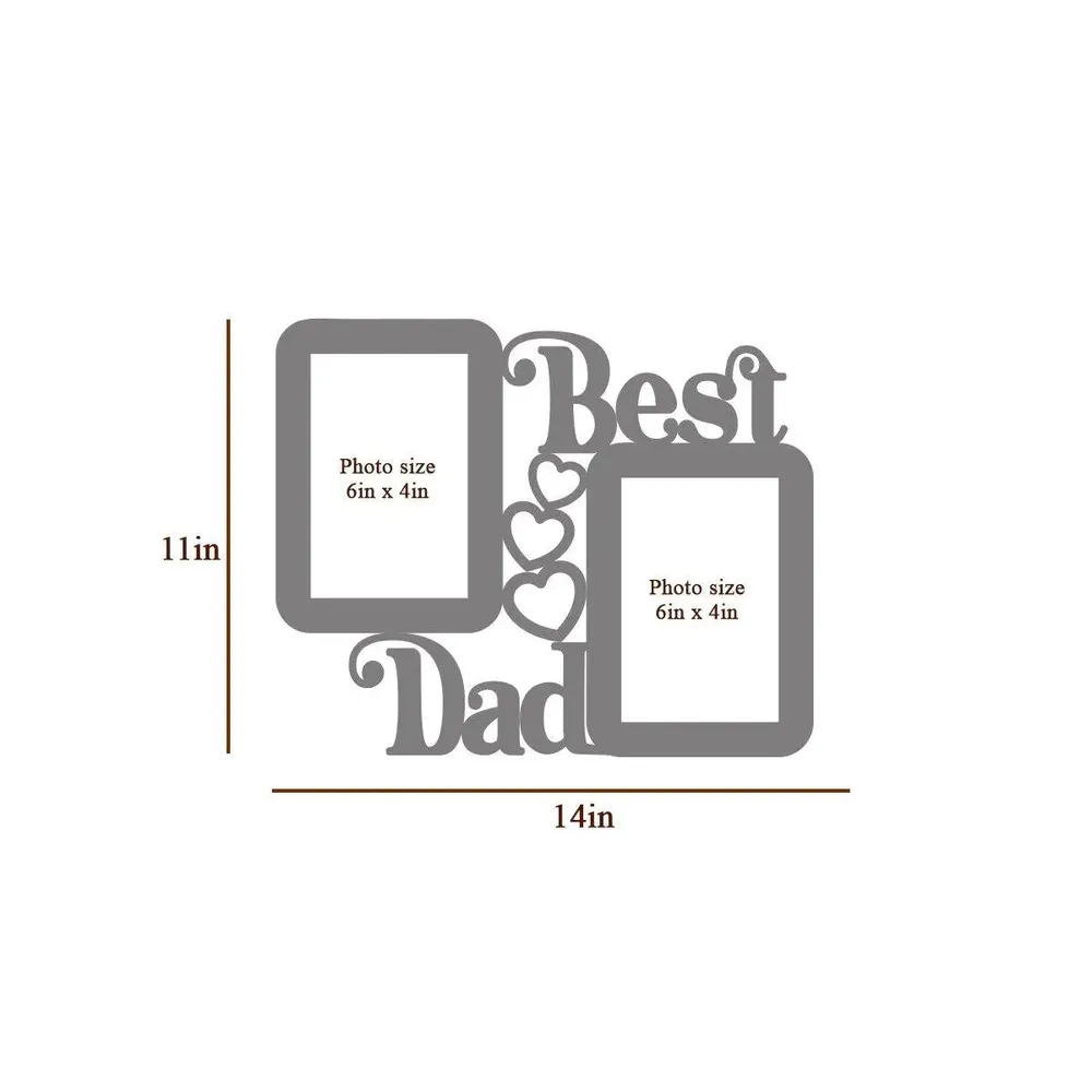 Best Dad Hanging Photo Frame in Oak Finish