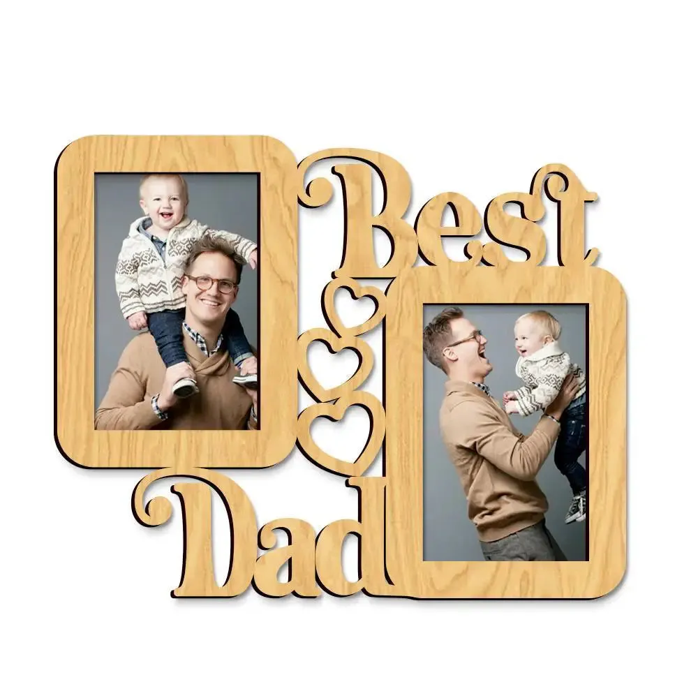 Best Dad Hanging Photo Frame in Oak Finish