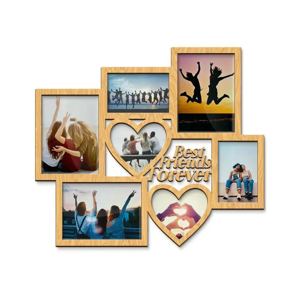 Best Friends Forever Hanging Photo Frame in Oak Finish