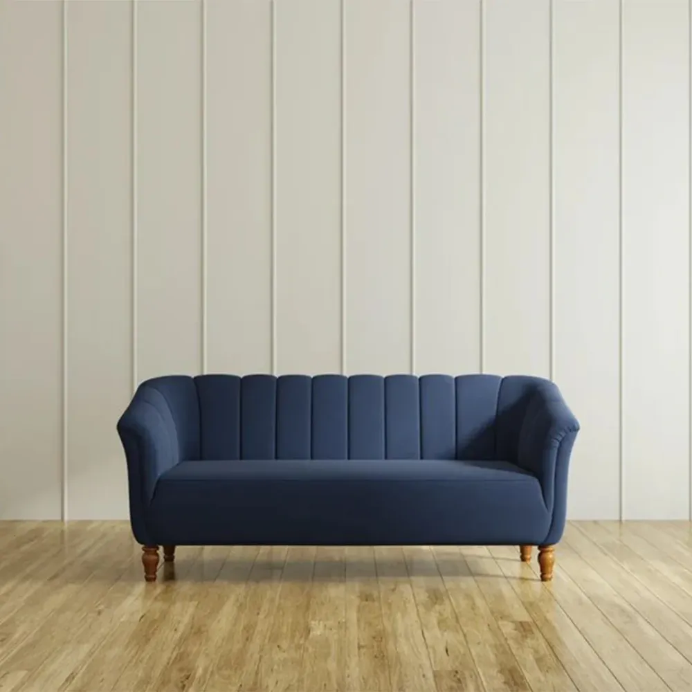 WallMantra Bianca 3 Seater Sofa in Navy Blue