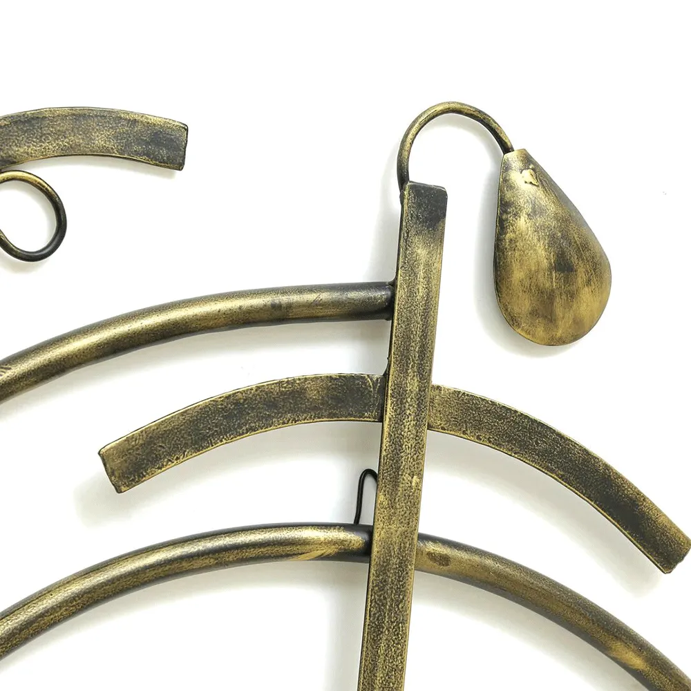 Big Front Cycle Wheel Metal Wall Art