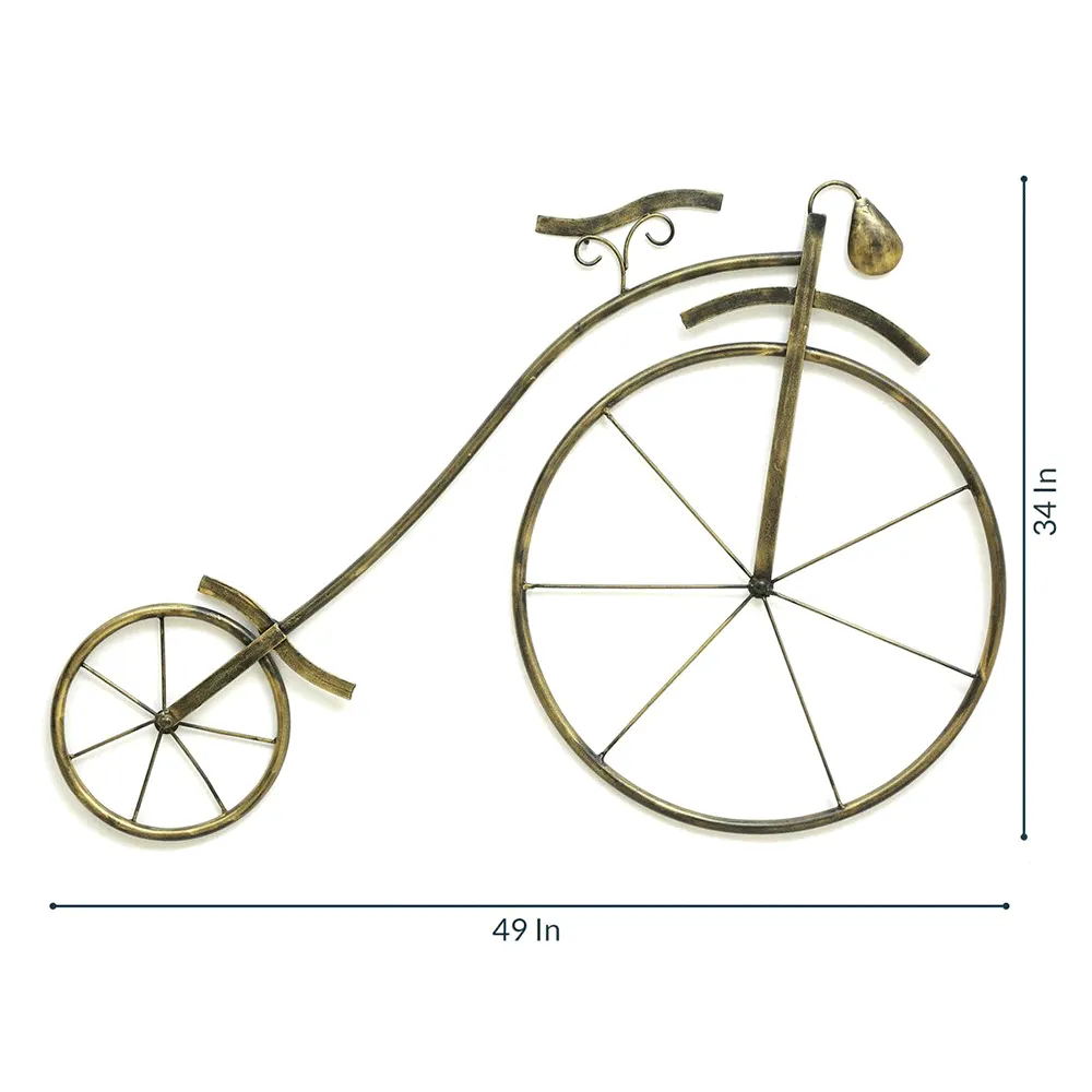 Big Front Cycle Wheel Metal Wall Art