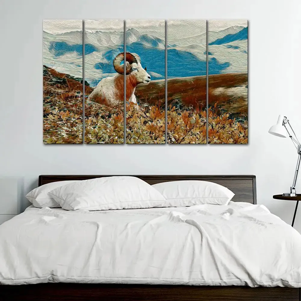Big Horn Sheep Canvas Wall Painting