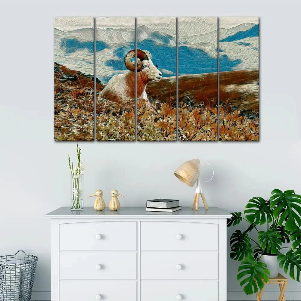 Big Horn Sheep Canvas Wall Painting