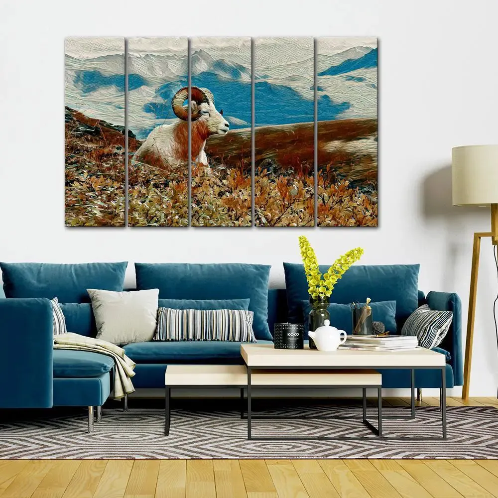Big Horn Sheep Canvas Wall Painting