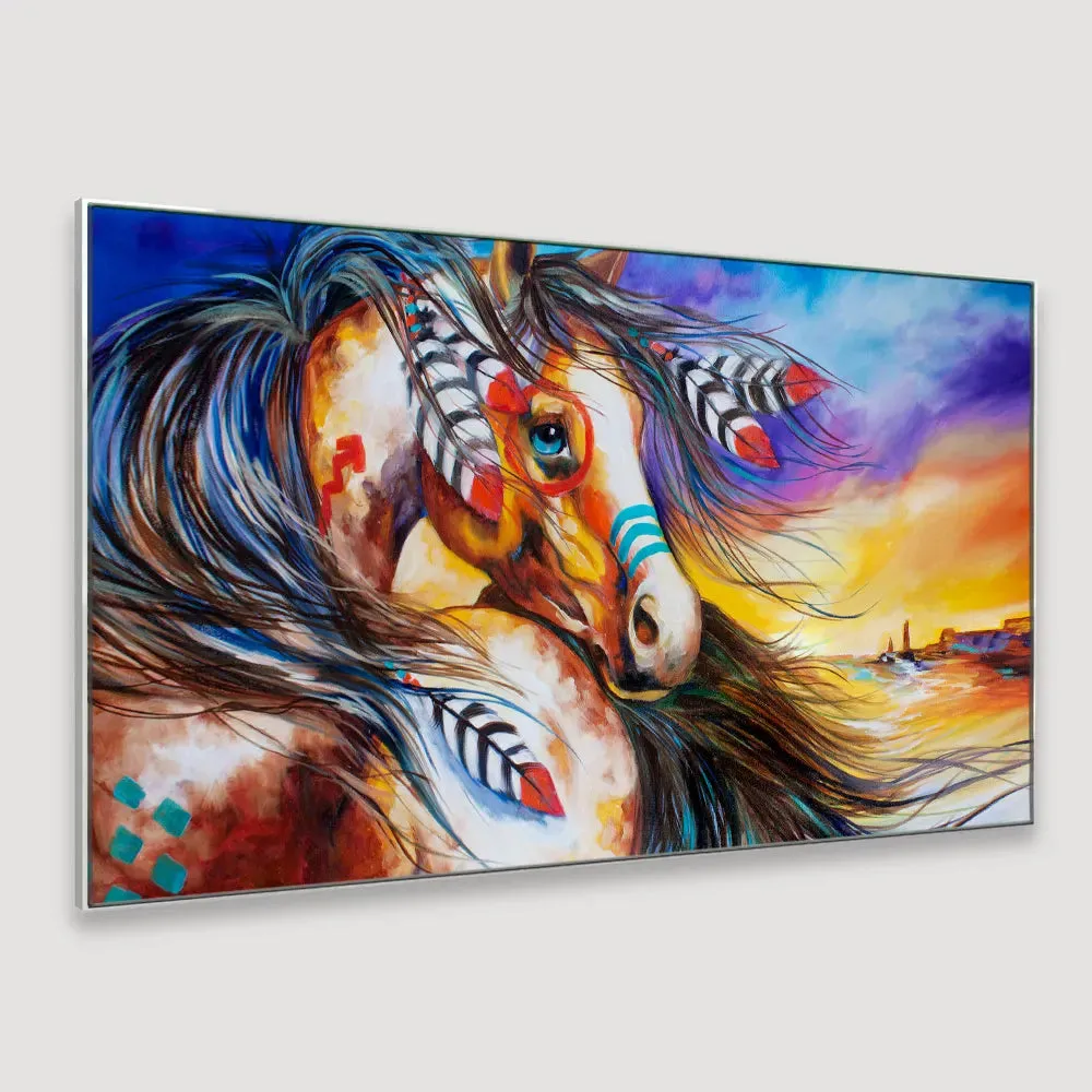 Big Panoramic Beautiful Horse Wall Painting &amp; Canvas Wall Art With Frame