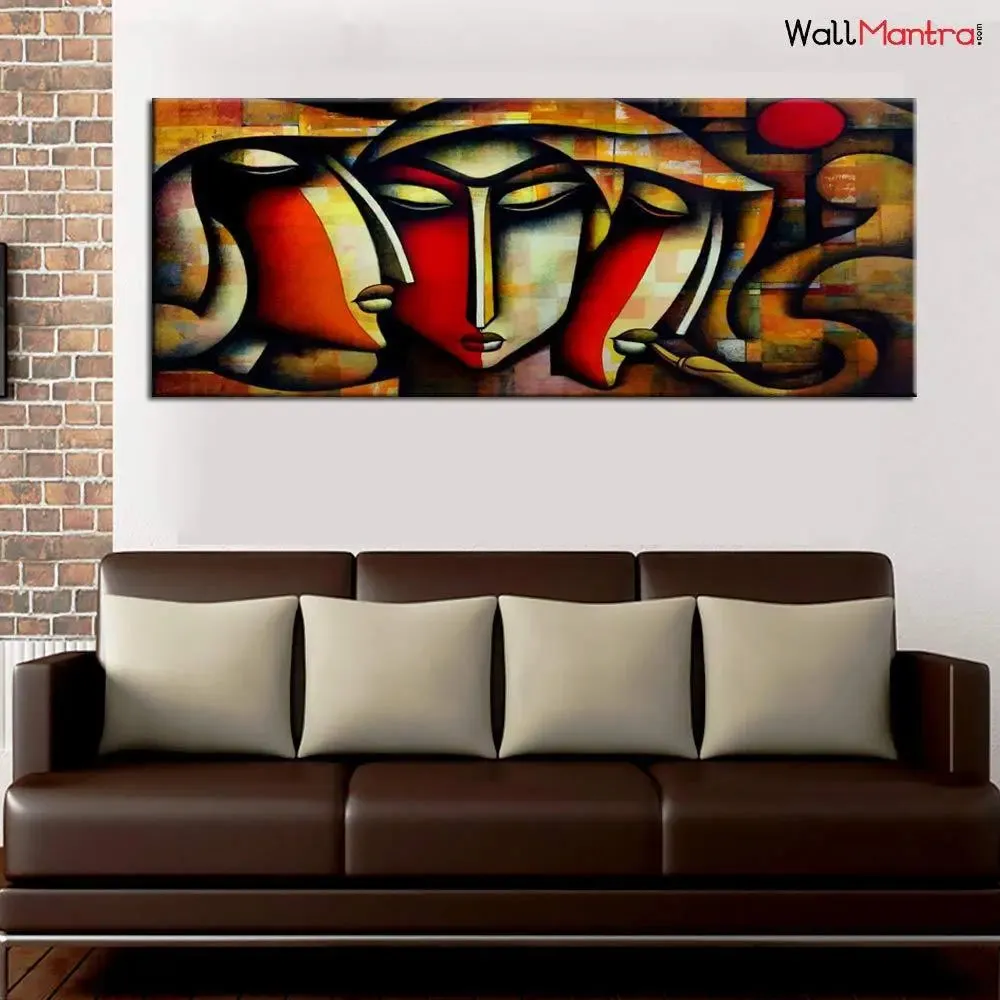 Big Panoramic Jagannath Paul Tutt'Art Wall Painting/Canvas Print Wall Hanging/Only Canvas  No Frame / 152 cm W x 61 cm H/Home Decor for Living Room  Bedroom  Office Decoration