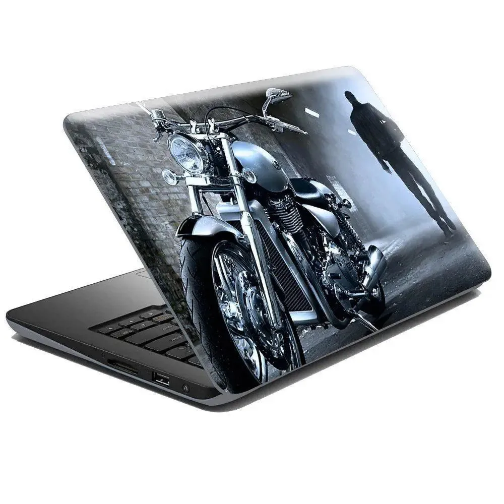 Bike Runner Laptop Skin Premium Quality (Free Size for 13 inch to 15.6 inches)