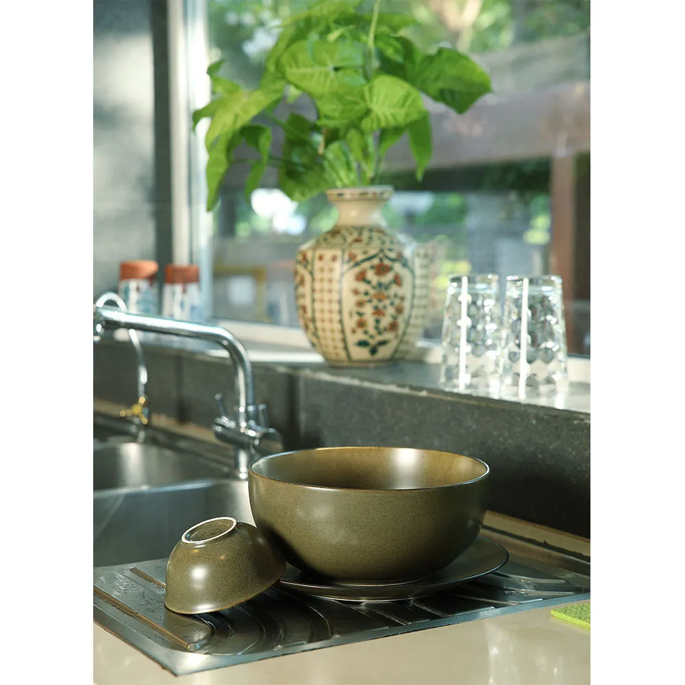 Bio Matte Mud Motif Dinner Set Of 18