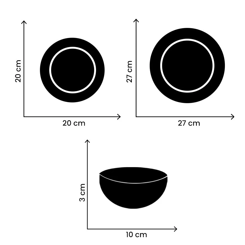 Bio Matte Mud Motif Dinner Set Of 18