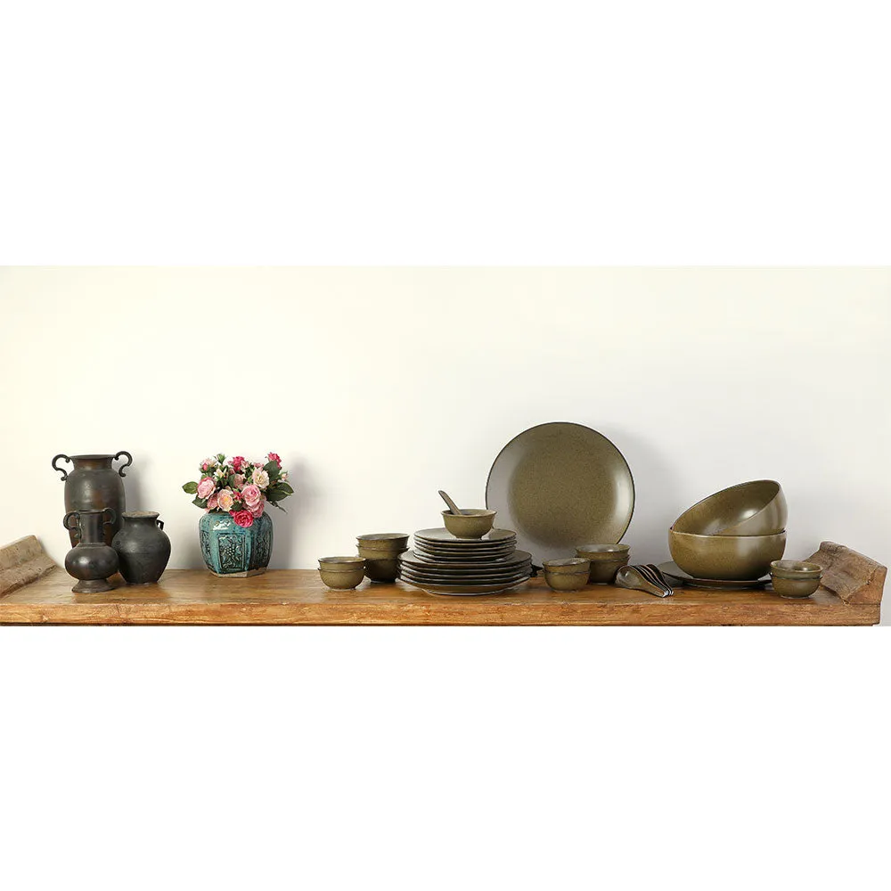 Bio Matte Mud Motif Dinner Set Of 18