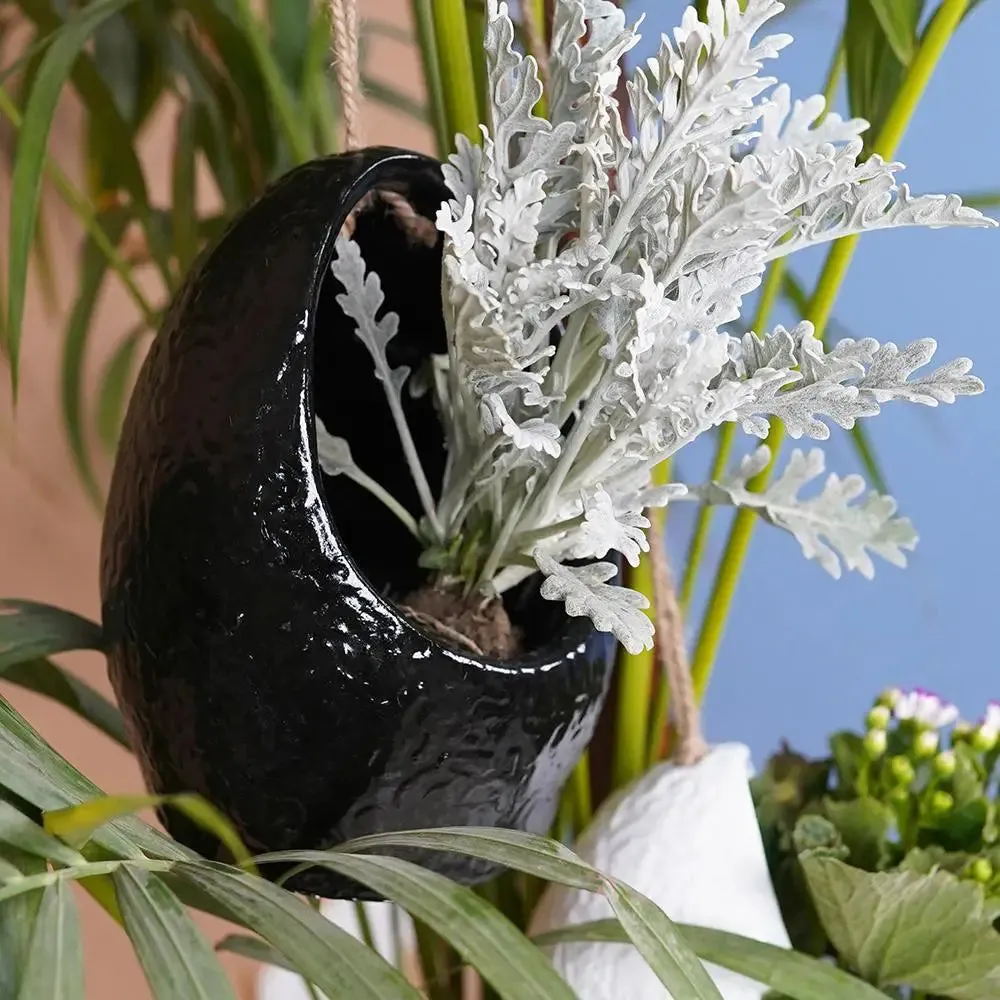 Bird Nest Hanging Planter Flower Pot for Home Decor Set of 2