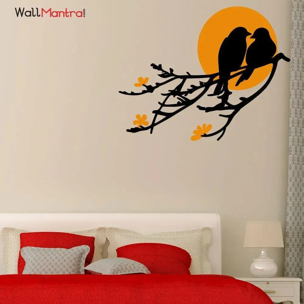 Birds & Moon Wall Decal Wall Sticker