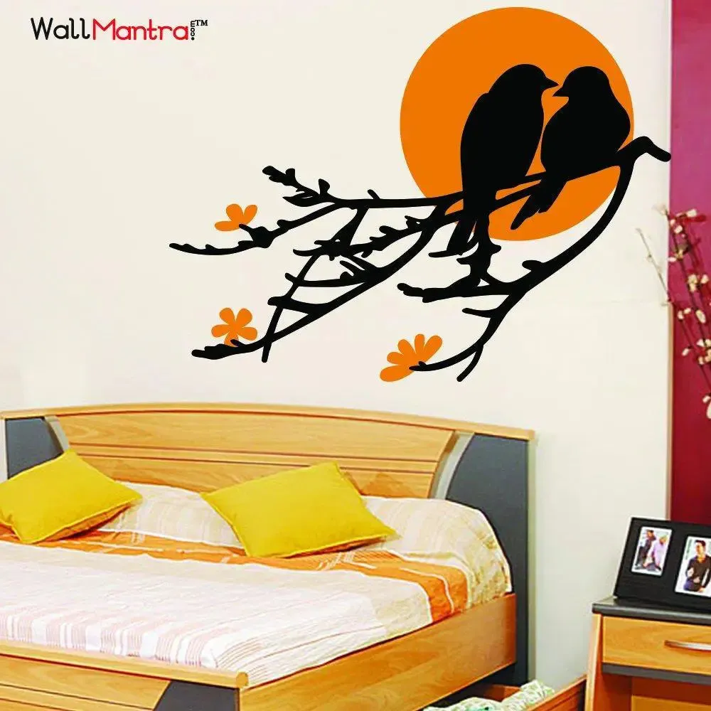 Birds & Moon Wall Decal Wall Sticker