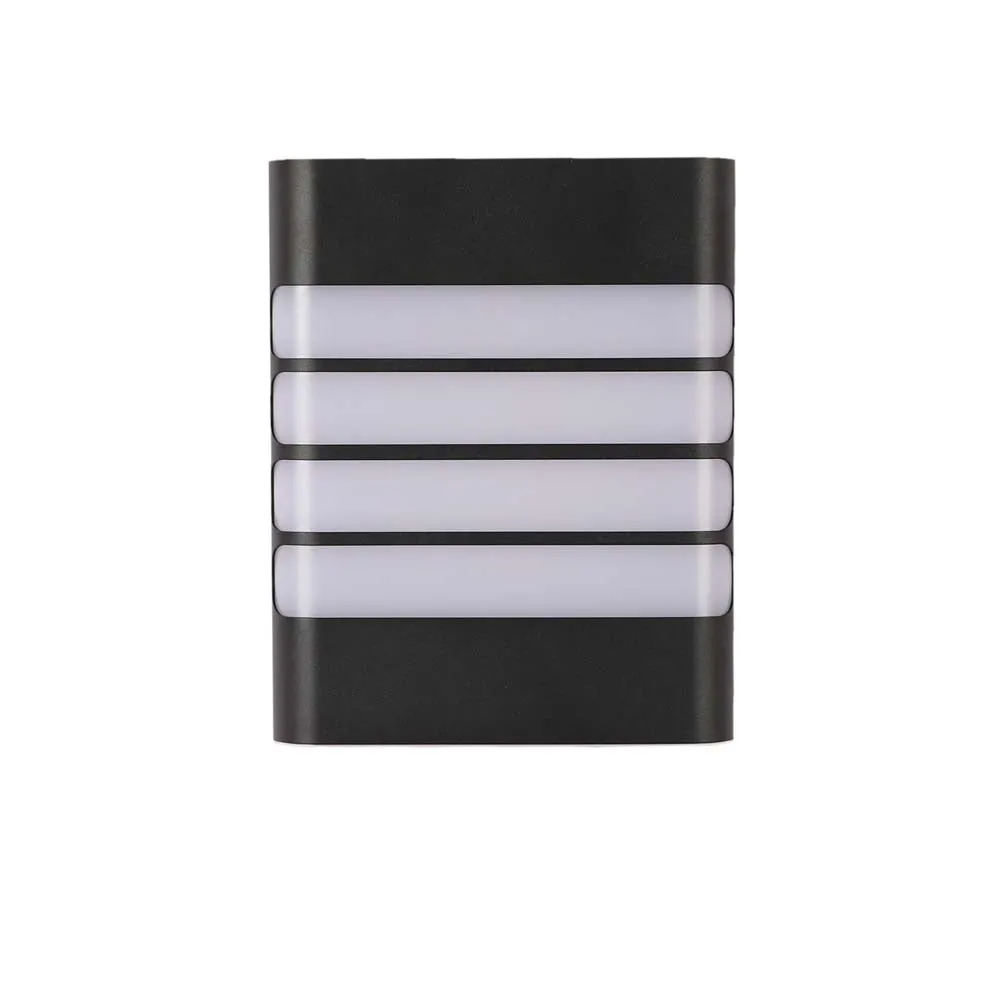 Black Aluminium And Glass Outdoor Led Lighting Single Piece