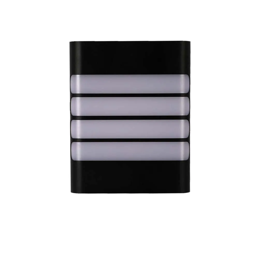 Black Aluminium And Glass Outdoor Led Lighting Single Piece