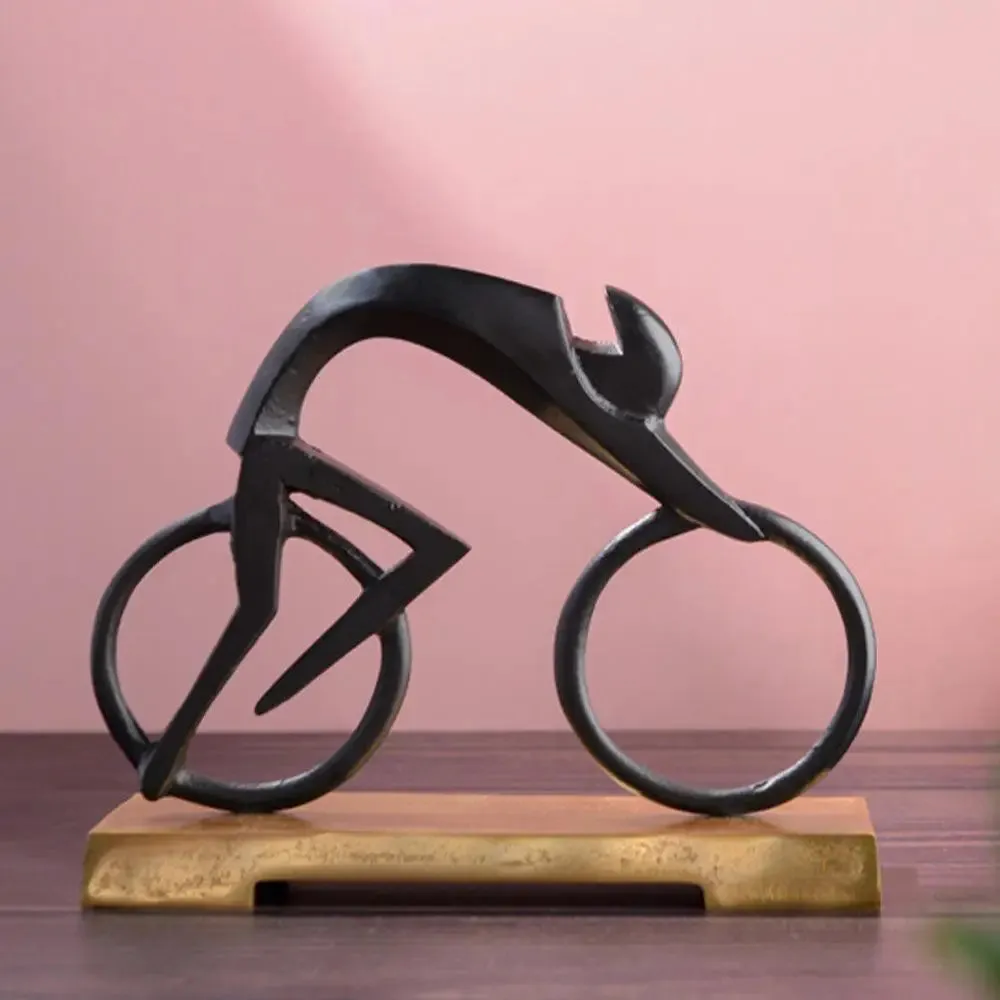 Black Bicycle Man Black Table Decor