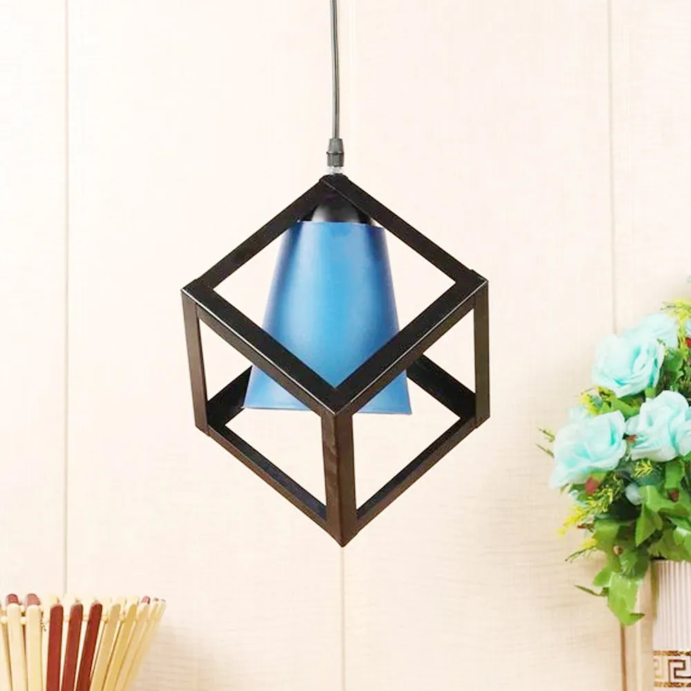 Black & Blue Designer Cubic Hanging Light