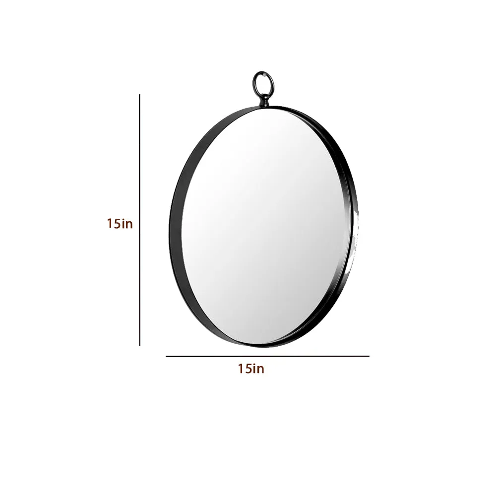 Black Bordered Designer Metal Wall Mirror