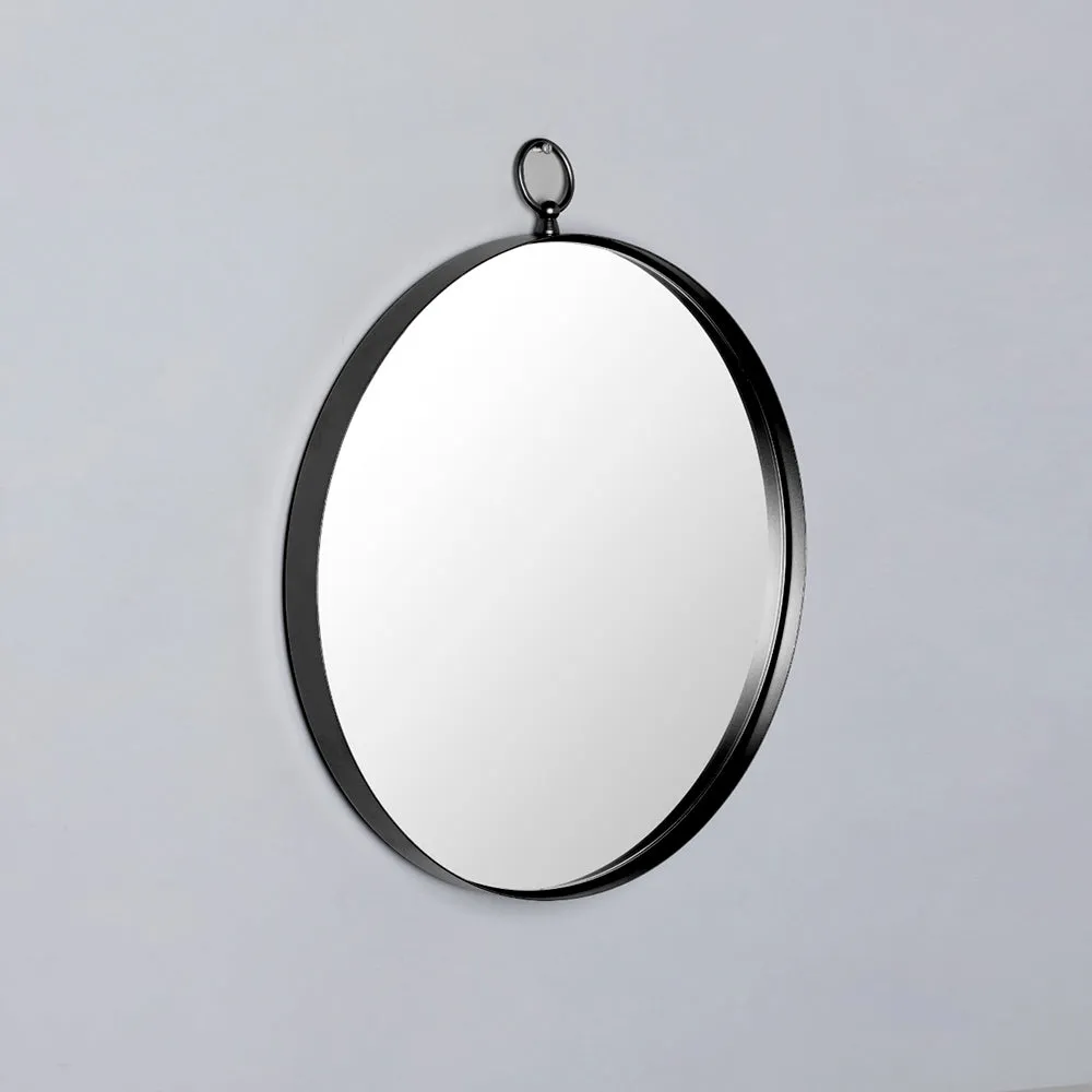 Black Bordered Designer Metal Wall Mirror