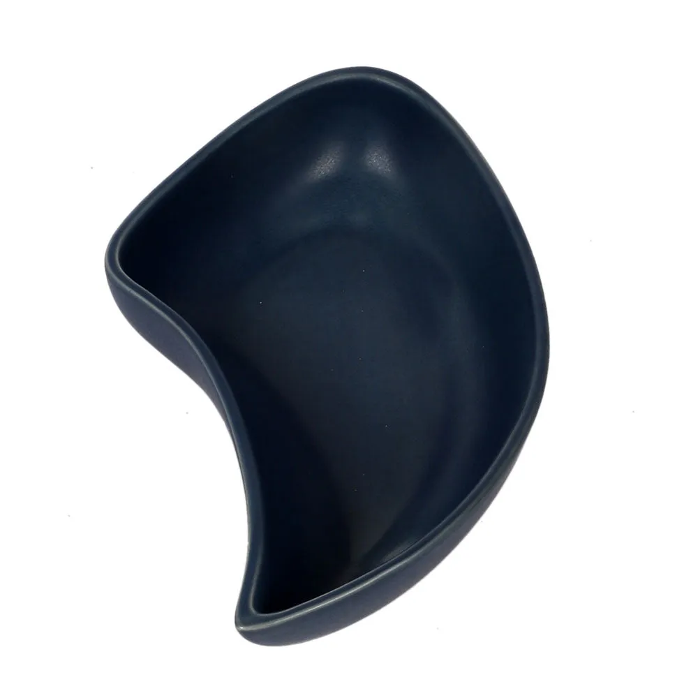 Black Cashew Ceramic Platter Set Of 2