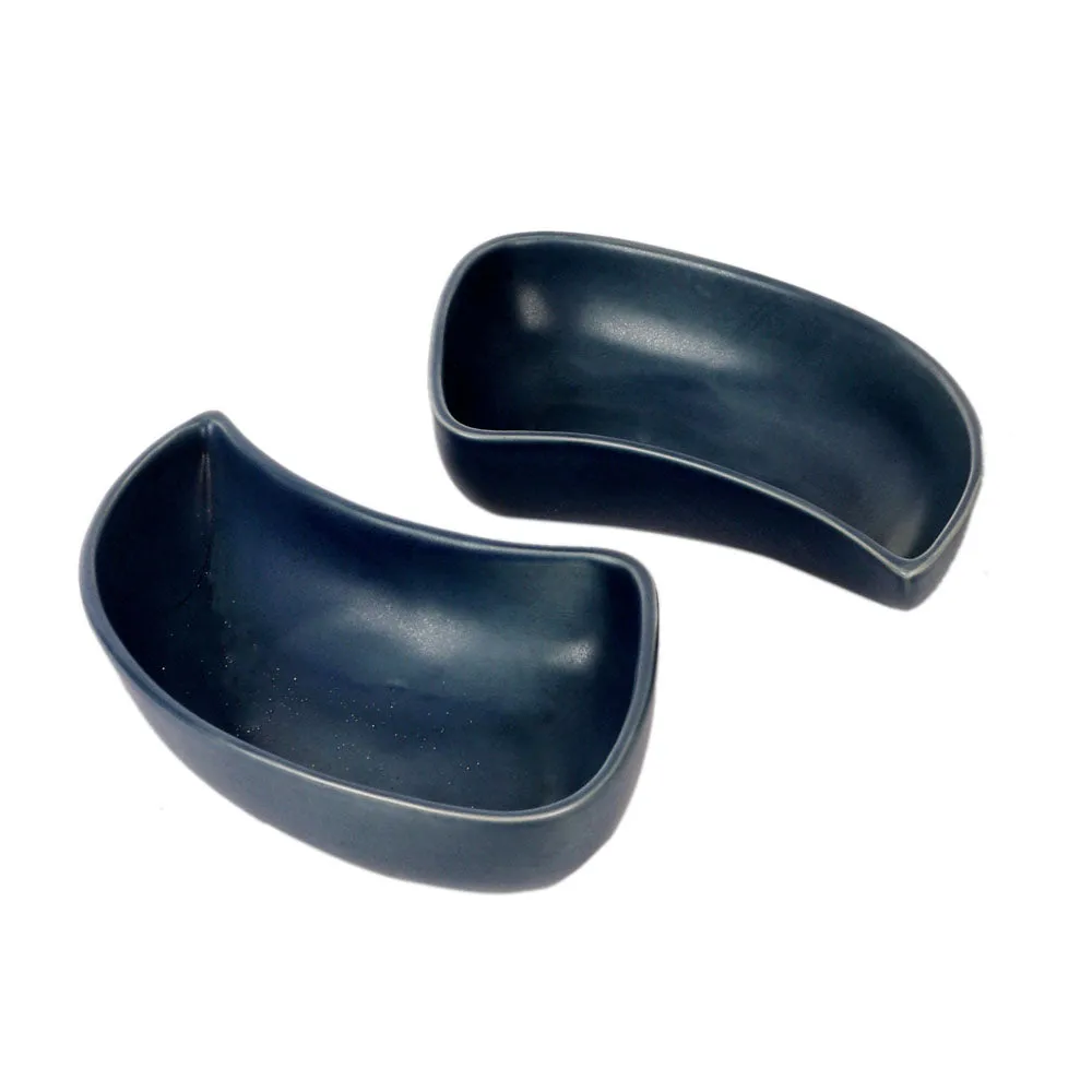 Black Cashew Ceramic Platter Set Of 2