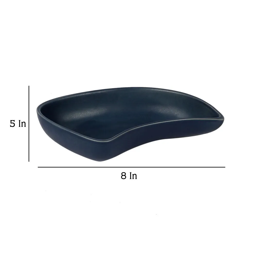 Black Cashew Ceramic Platter Set Of 2