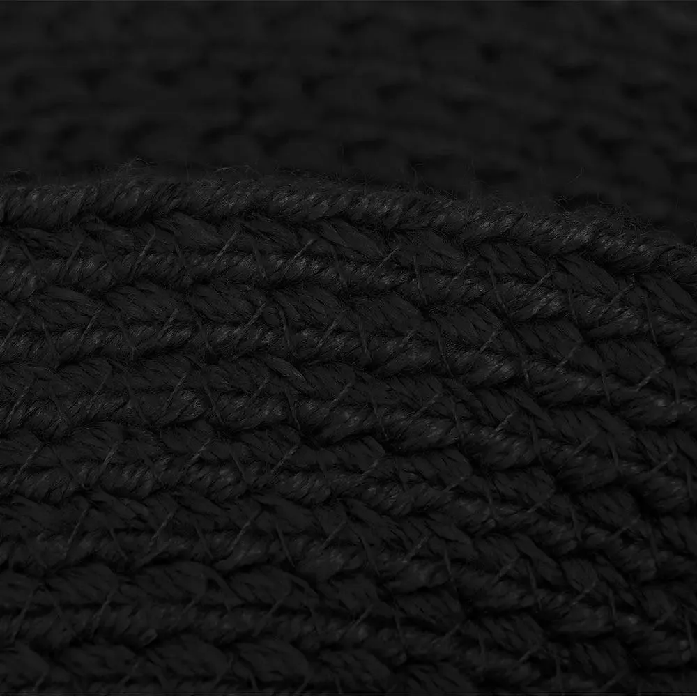 Black Cotton Round Placemat Set Of 2