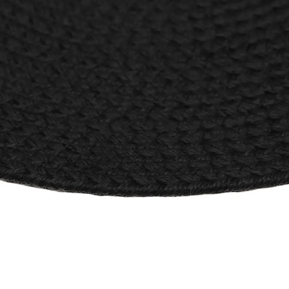 Black Cotton Round Placemat Set Of 2