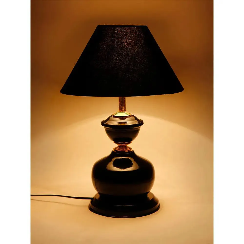 Black Cotton Table Lamp Single Piece