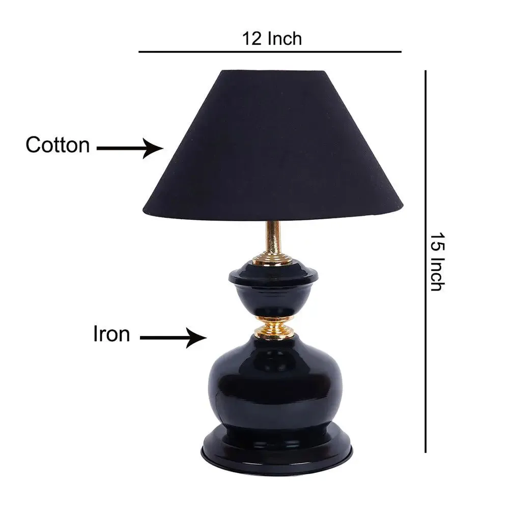 Black Cotton Table Lamp Single Piece