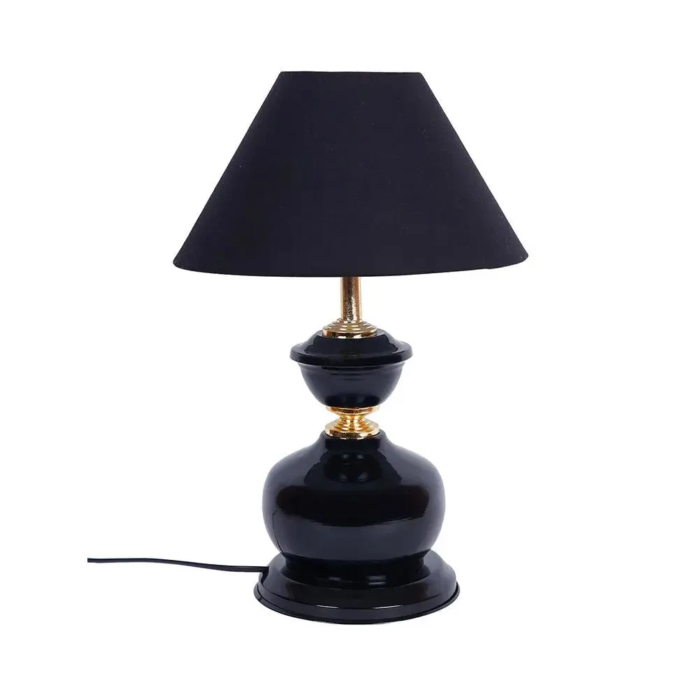 Black Cotton Table Lamp Single Piece