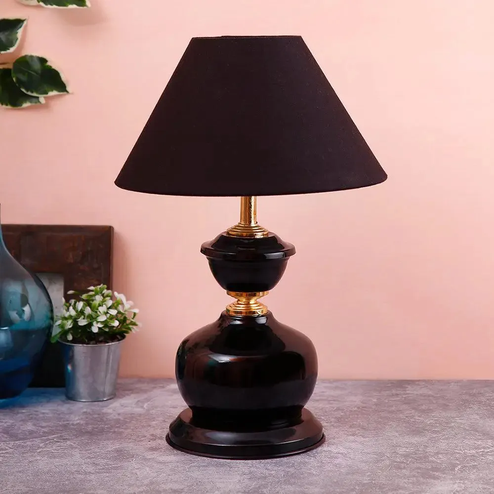 Black Cotton Table Lamp Single Piece