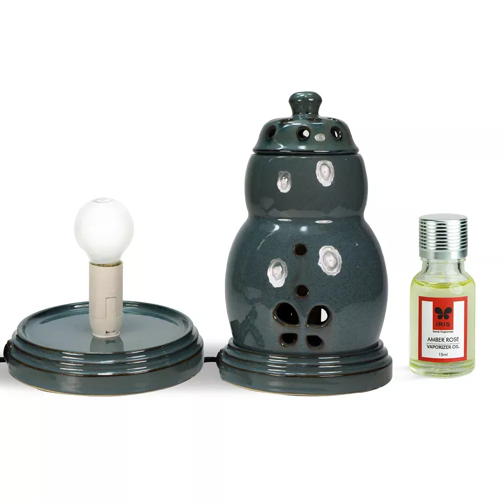 Black Electric Vaporizer With 15 ml Aroma Oil (Lemon Grass / Lavender / Jasmine / Apple Cinnamon / Sandalwood /Amber Rose) JASMINE