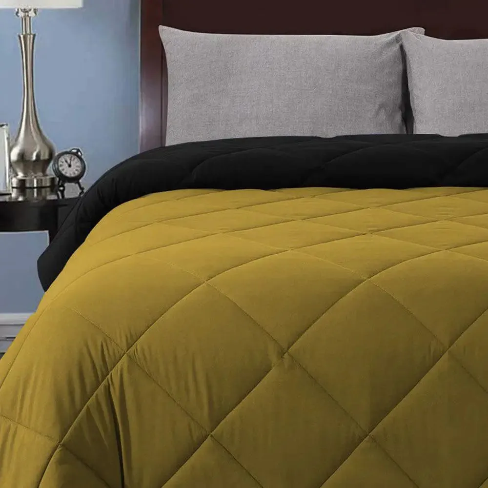Black & Green Quilted Single Bed Comforter