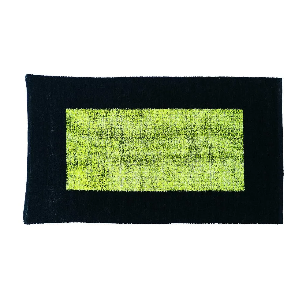 Black & Green Vibrant Hand Braided Rug