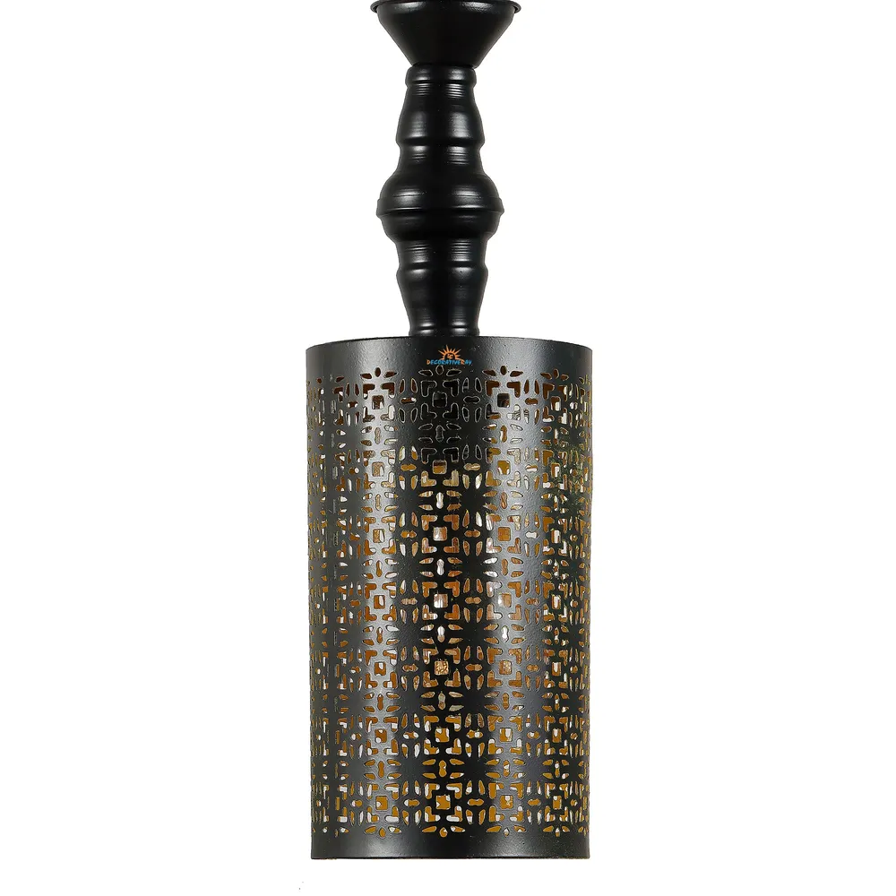 Black Metal Cut-Out Hanging Light