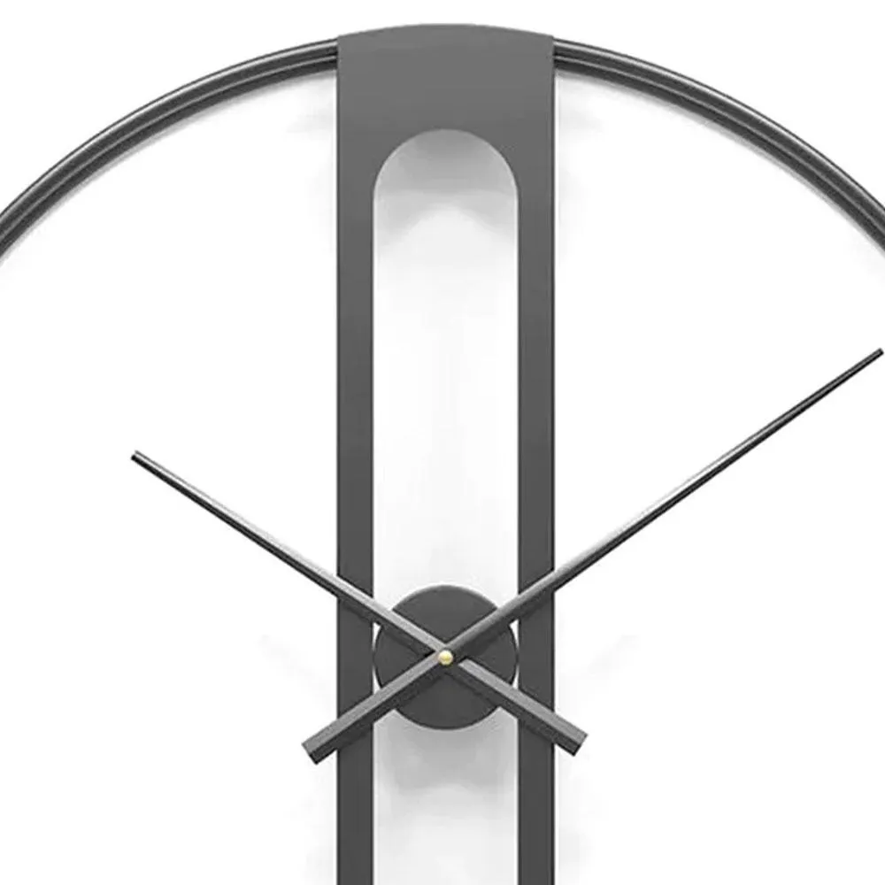 Black Metal Minimalist Metal Wall Clock