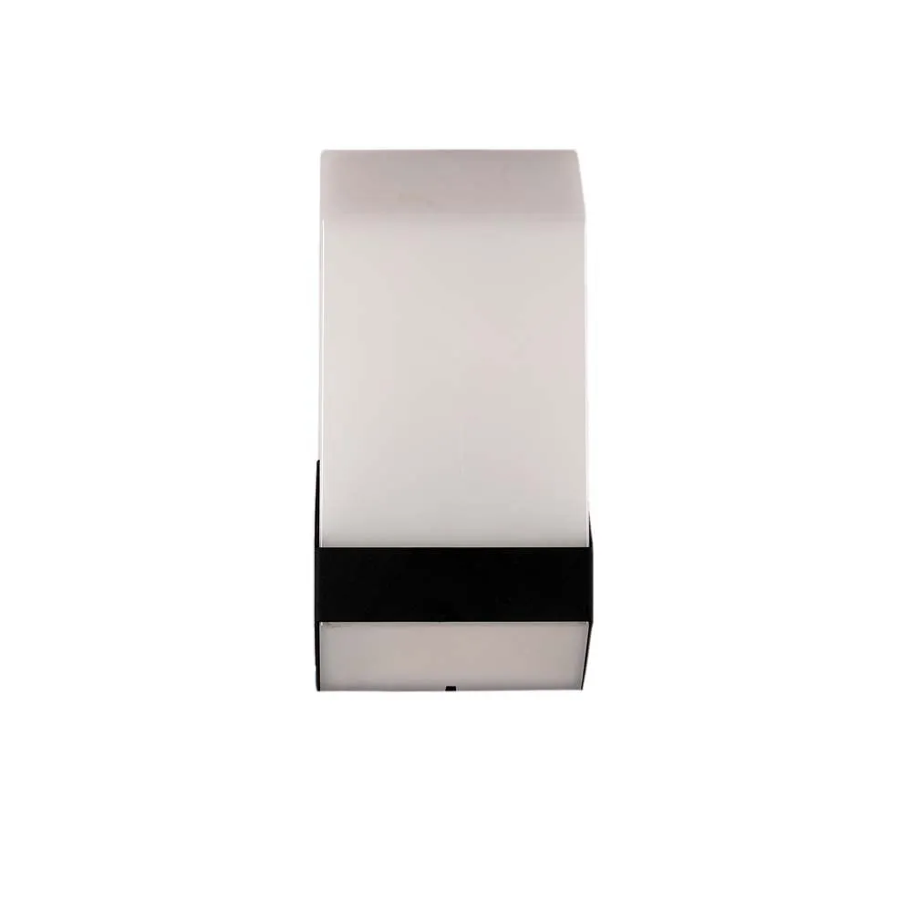 Black Metal Outdoor Led Wall Light Single Piece