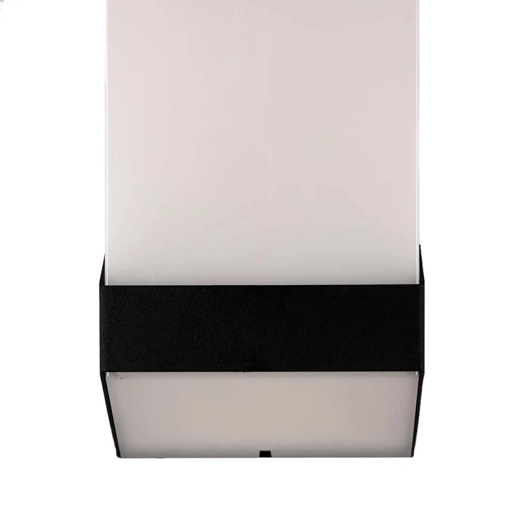 Black Metal Outdoor Led Wall Light Single Piece