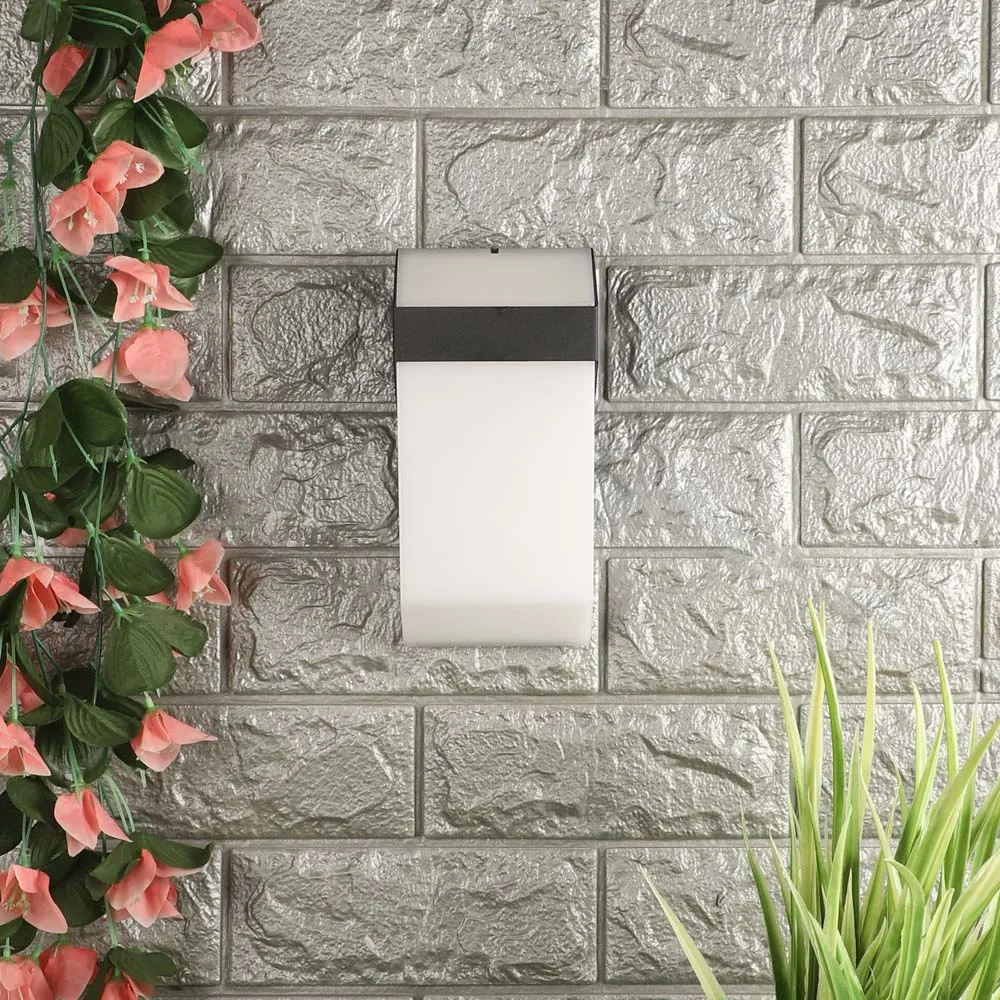 Black Metal Outdoor Led Wall Light Single Piece