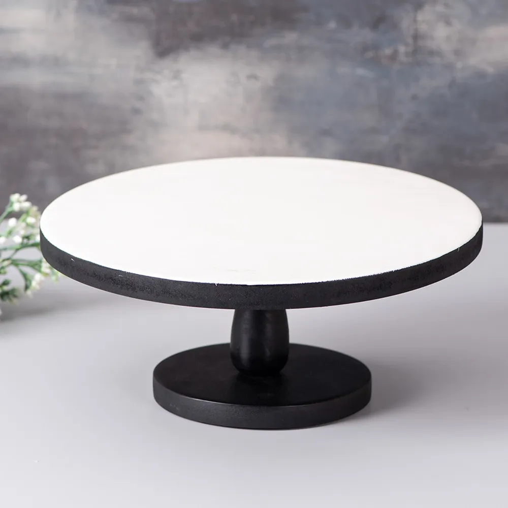 Black & White Classic MDF Cake Stand