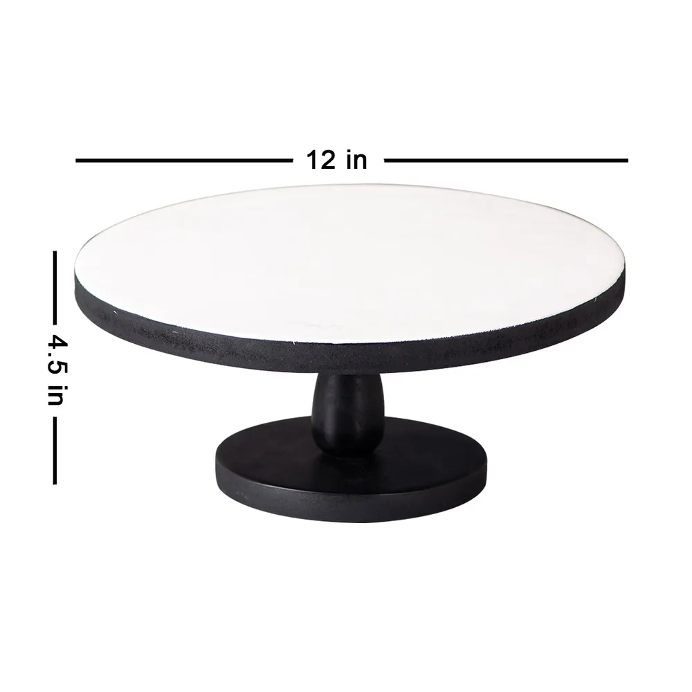 Black & White Classic MDF Cake Stand